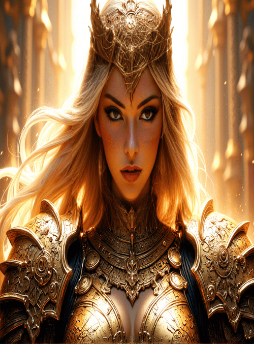 queen, armor, crown