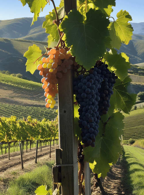 grapes, vineyard, mountains