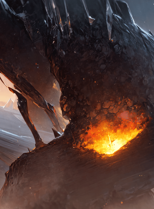 dragon, crystal, ruins
