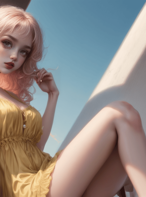 woman, sun, chair
