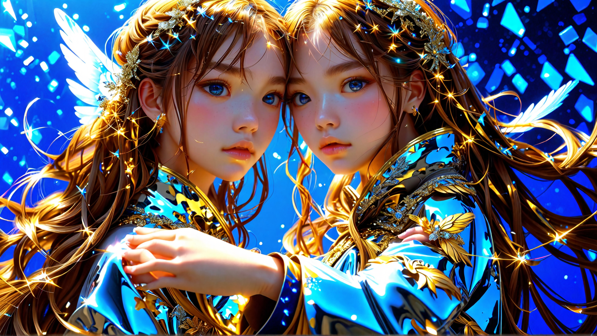 AI generated wallpaper featuring fairy, angel, princess, girl
