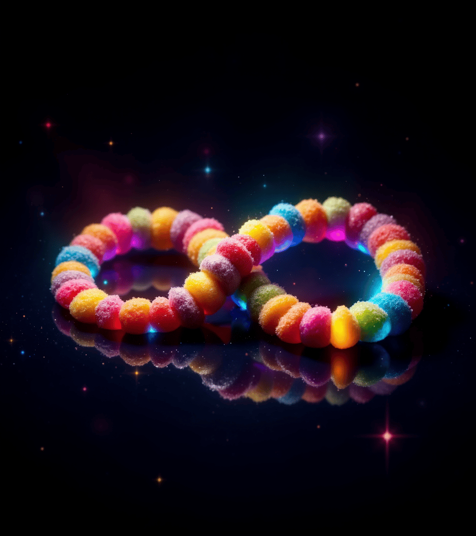 AI generated wallpaper featuring bracelet, gummy, sweets