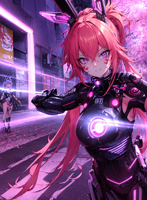 cyberpunk girl, anime character