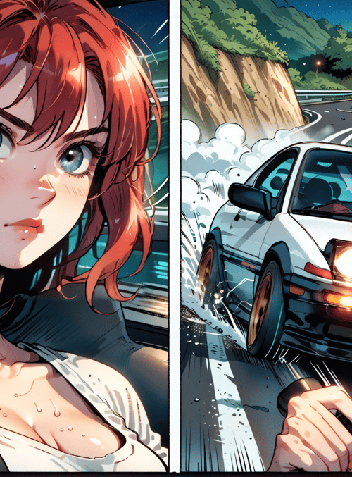 woman, car, road, driver, nissan