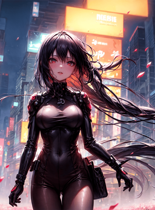 cyborg, anime, woman