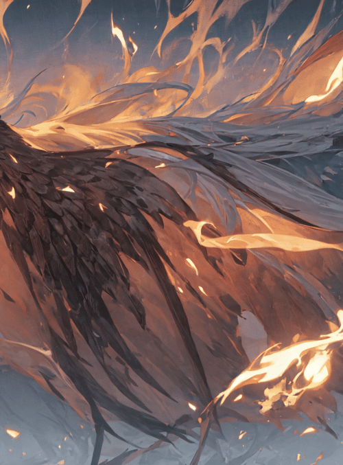 angel, fire, wing