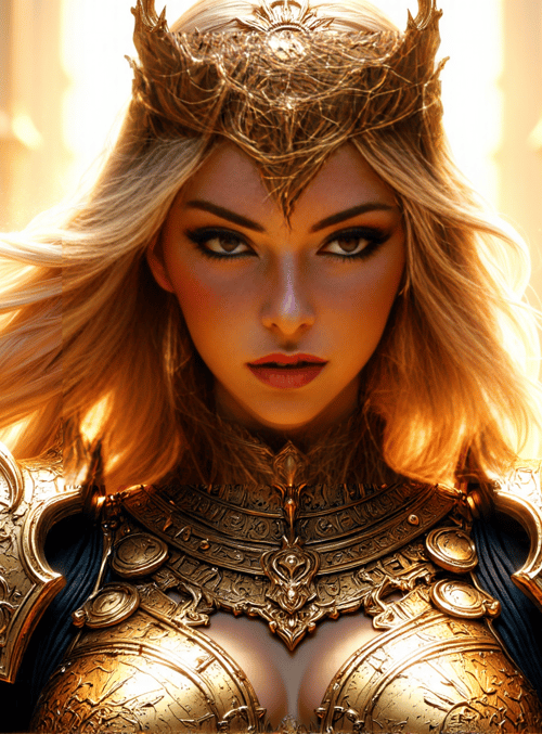 queen, armor, goddess