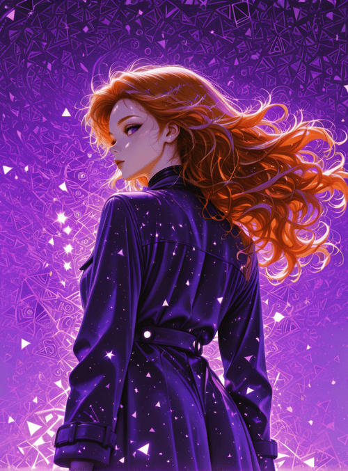 woman, hair, coat