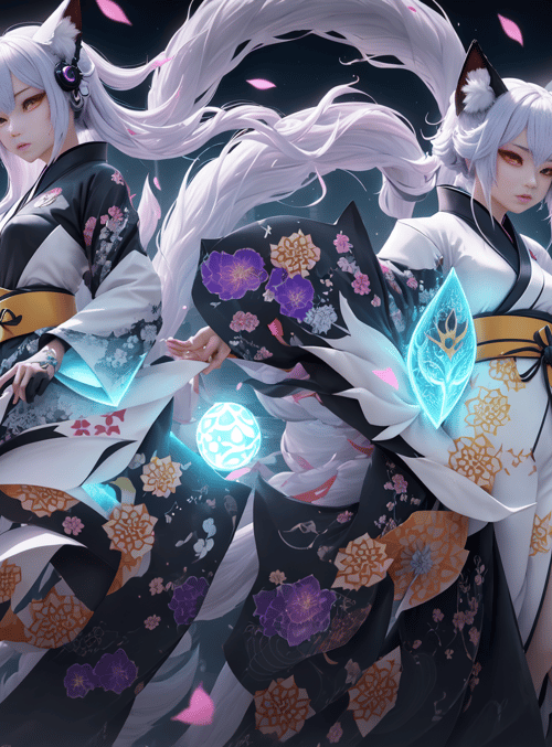 fox ears, kawaii, sakura