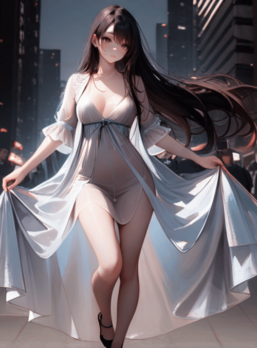 woman, city, people