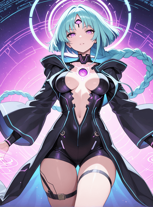 cyberpunk, anime, fembot
