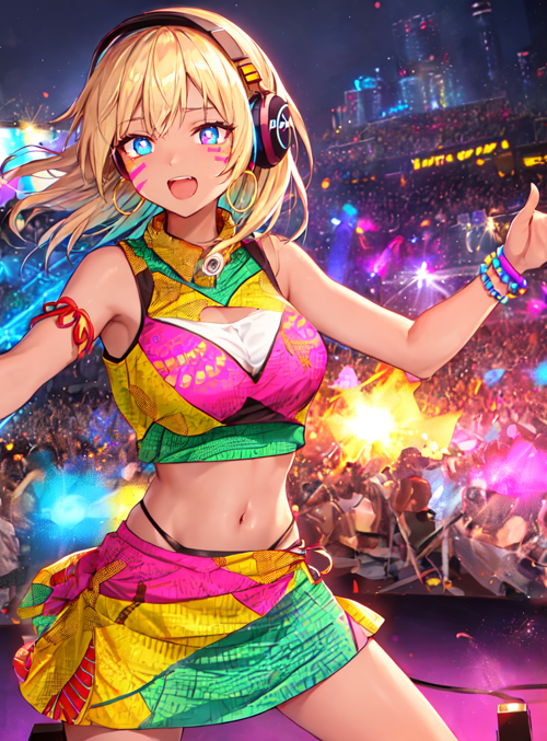 girl, concert, stage