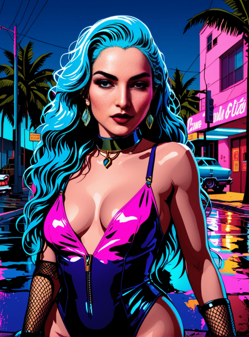 woman, street, cars