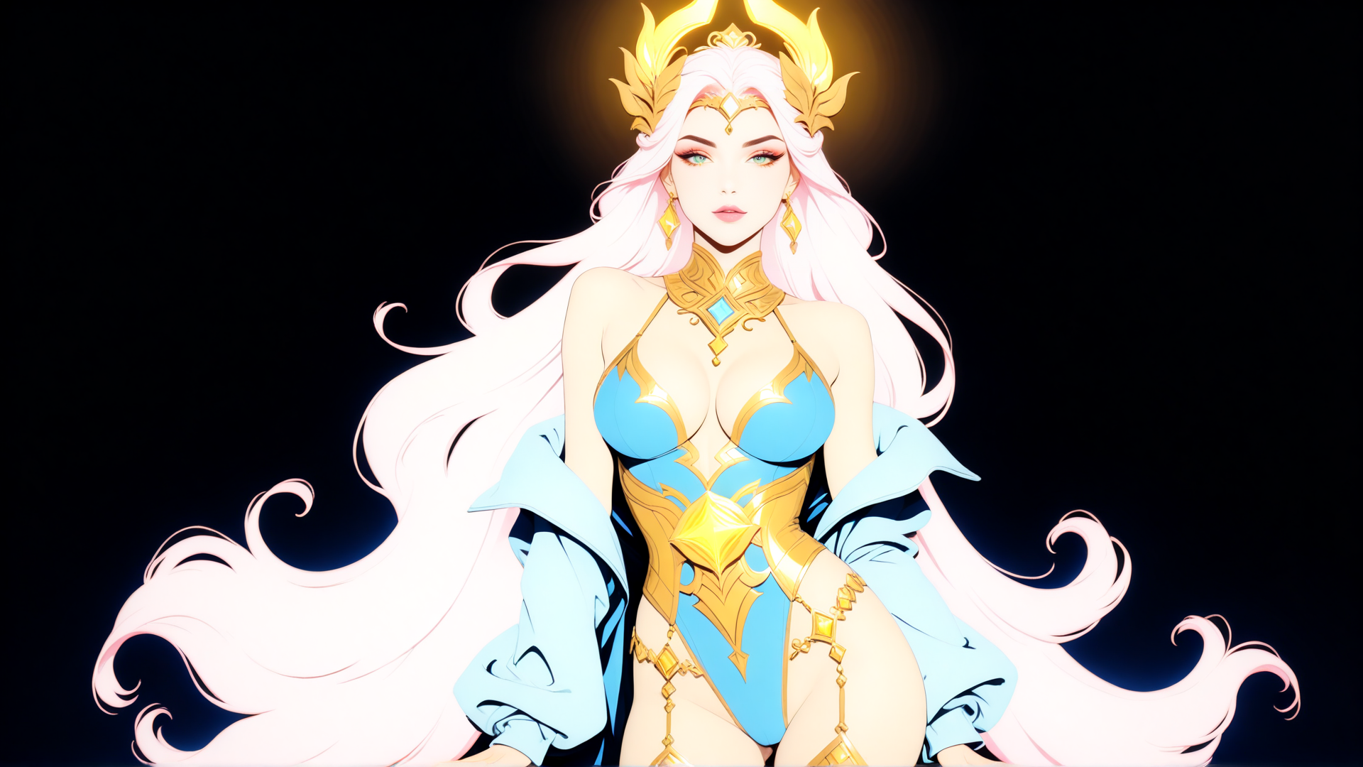 AI generated wallpaper featuring goddess, fairy, queen