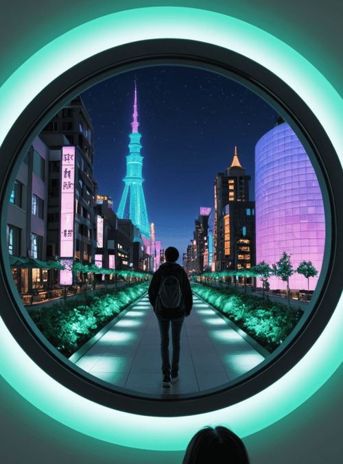 person, cityscape, tower