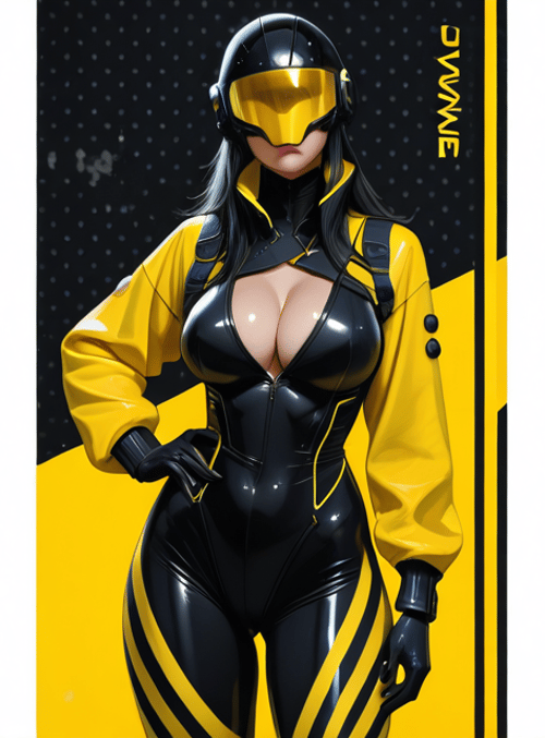 woman, helmet, suit, gloves, stripes, background, headset