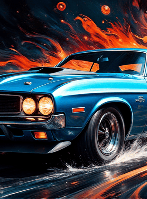 car, muscle car, classic car, blue car, automobile, vehicle, car, car, car, car