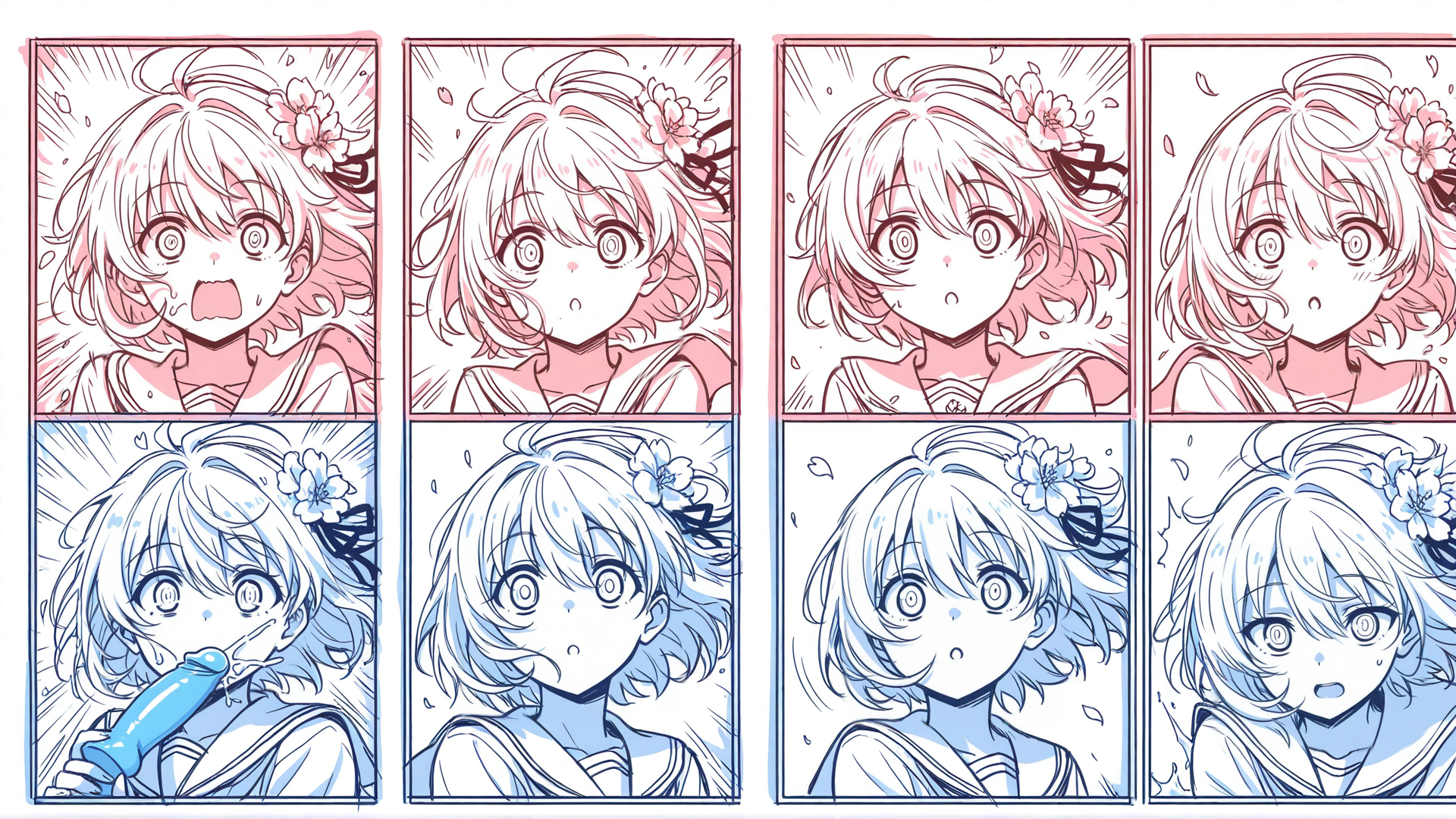 AI generated wallpaper featuring girl, anime, character