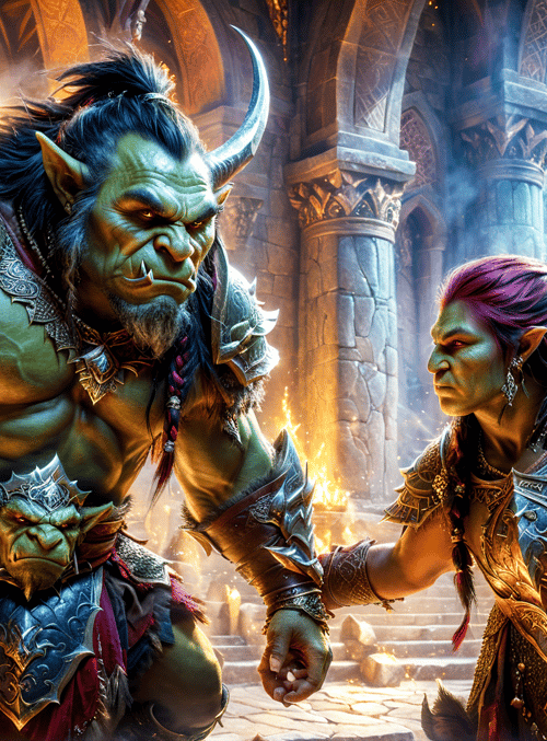 goblin, orc, dragon, armor, castle, fire, fist, scales, helmet, twin