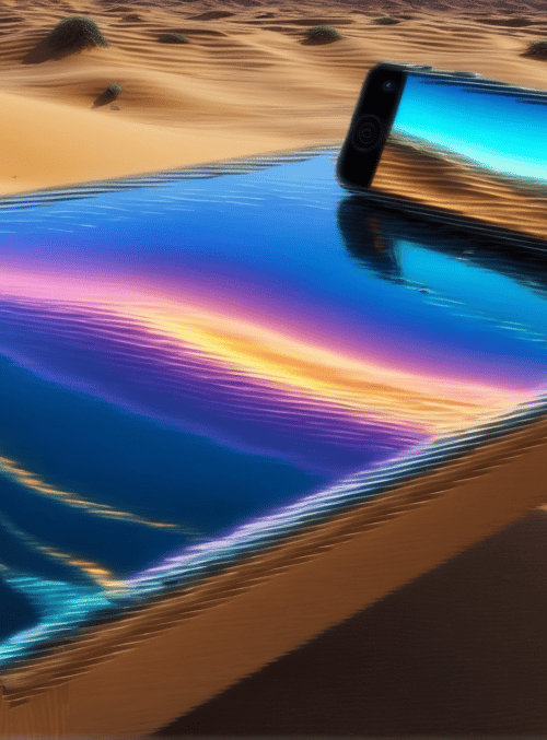 phone, table, desert