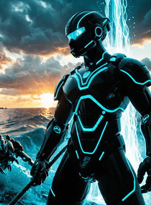 robot, armor, sailor