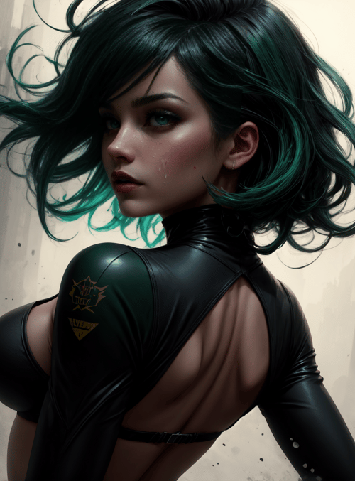 woman, cyberpunk, character