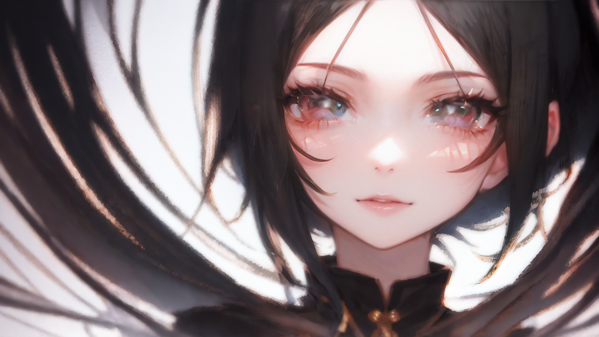 AI generated wallpaper featuring anime girl, hair
