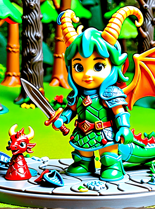 dragon, character, toy, forest, miniature, figurine