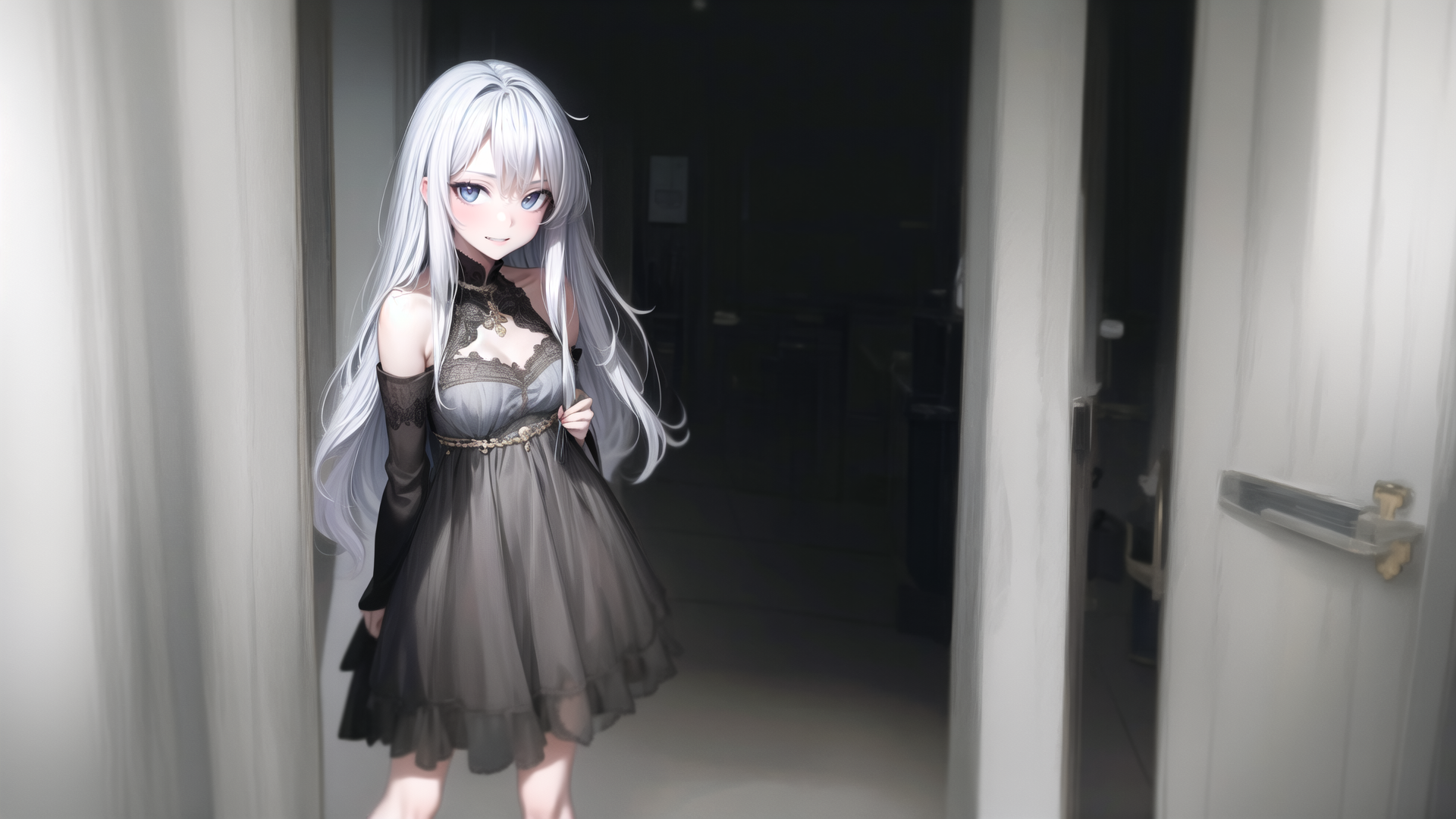 AI generated wallpaper featuring anime girl, woman, character