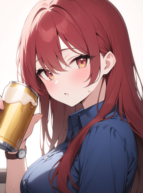 woman, beer, plant