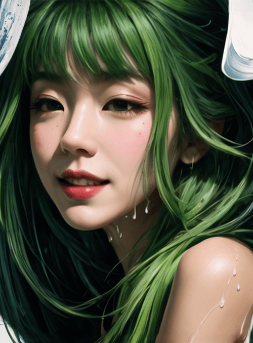girl, hair, wave