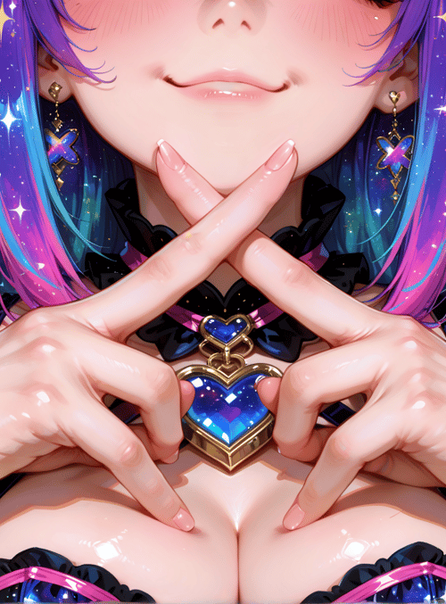 fairy, girl, angel, wings, heart, hands, necklace, hair, ears, stars