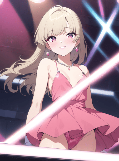 anime girl, stage, dress