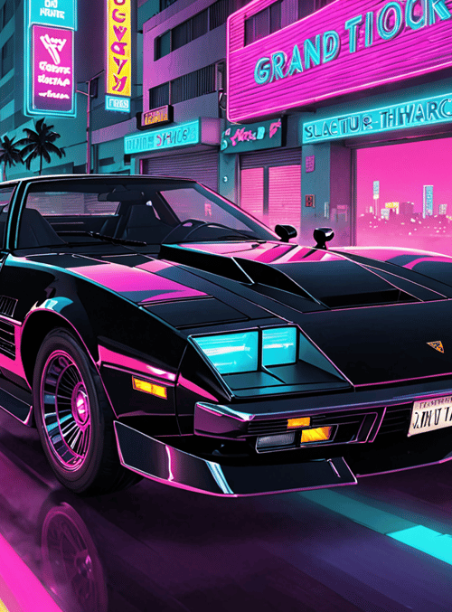 sports car, city street
