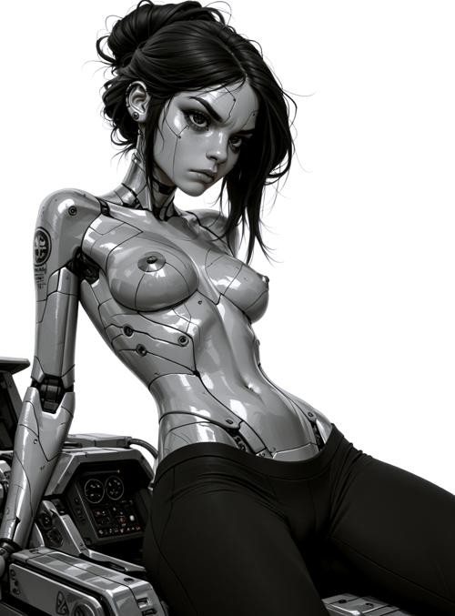 cyborg, woman, robot, mechanical, female, armor, gadget, circuit, control, console