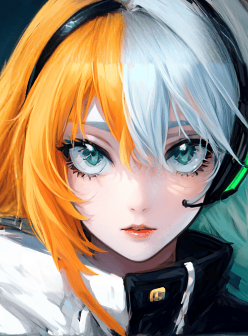anime girl, gamer, headset