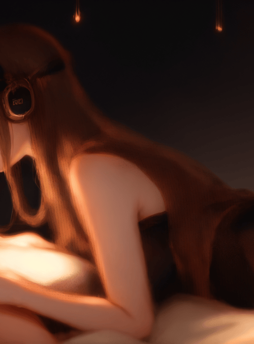girls, bed, headphones