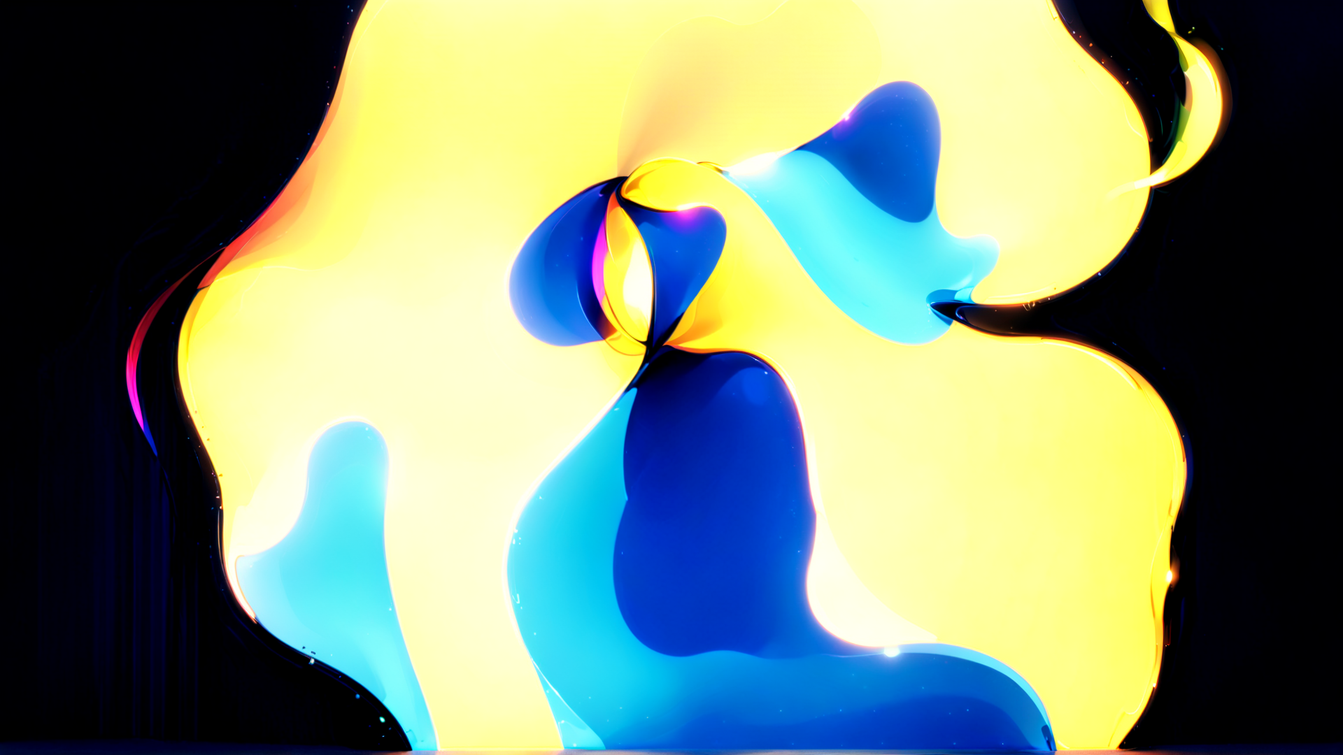 AI generated wallpaper featuring fluid, liquid, shapes