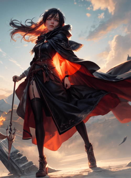 warrior, woman, mage