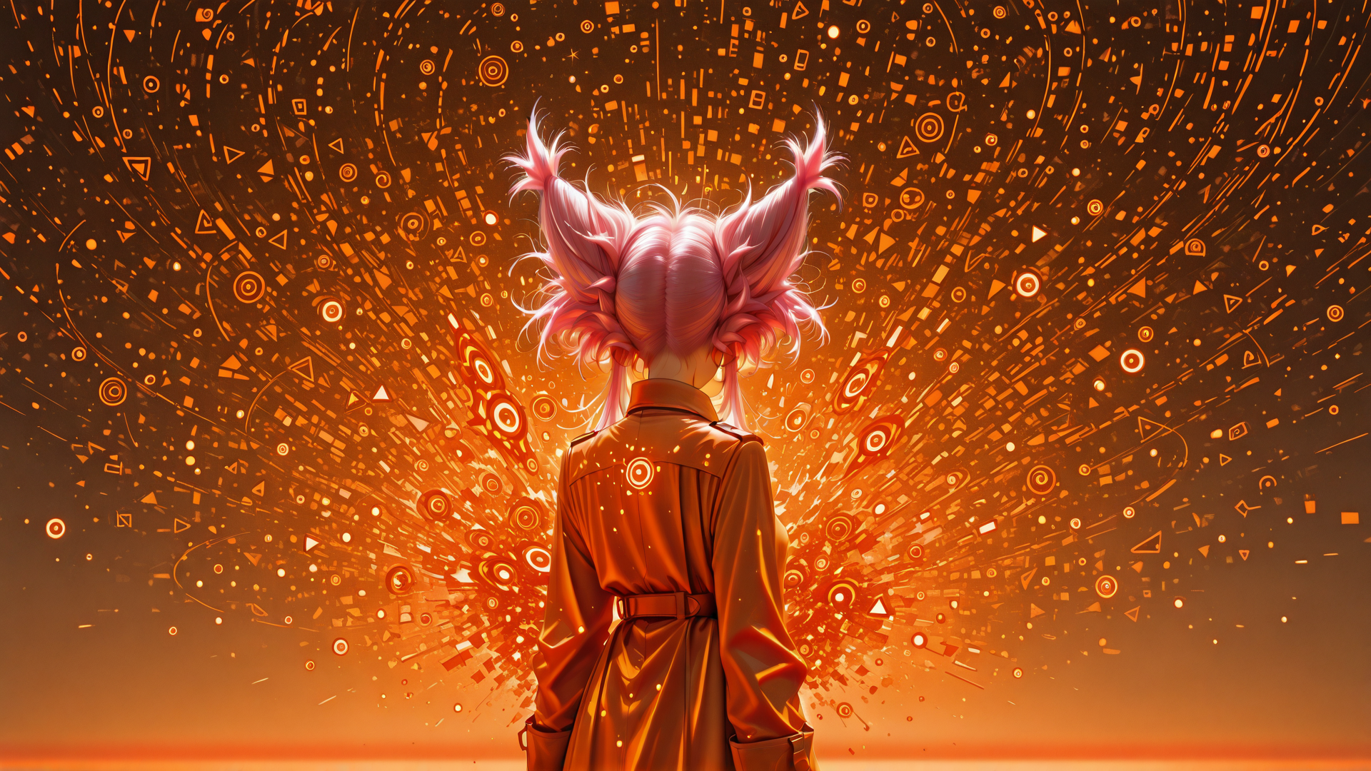 AI generated wallpaper featuring girl, anime, character