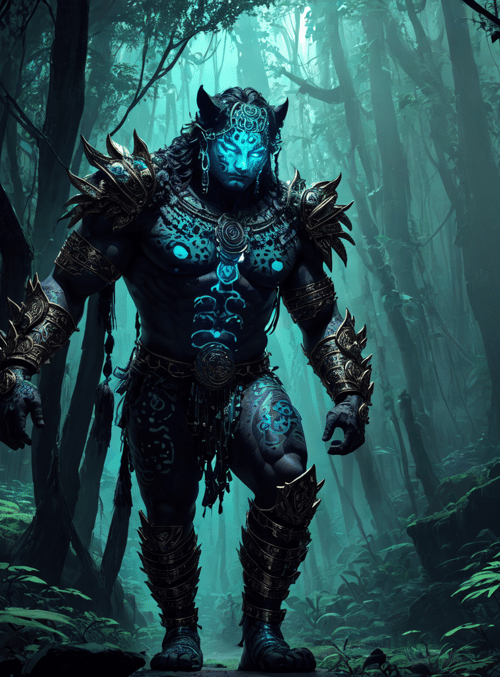 forest spirit, mythical warrior, troll