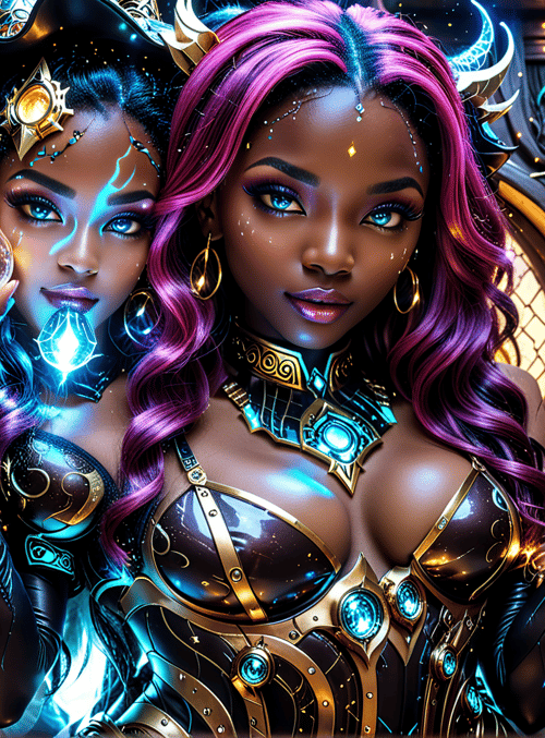 women, wizard, witch, magic, lamps