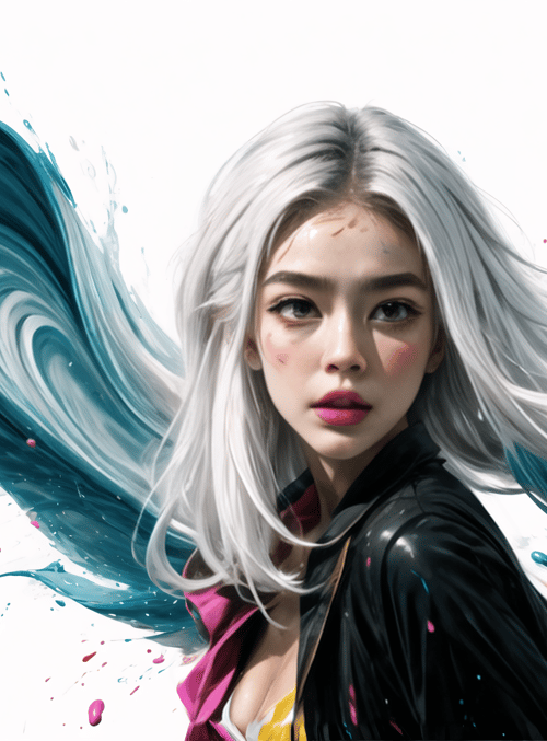 woman, paint, hair