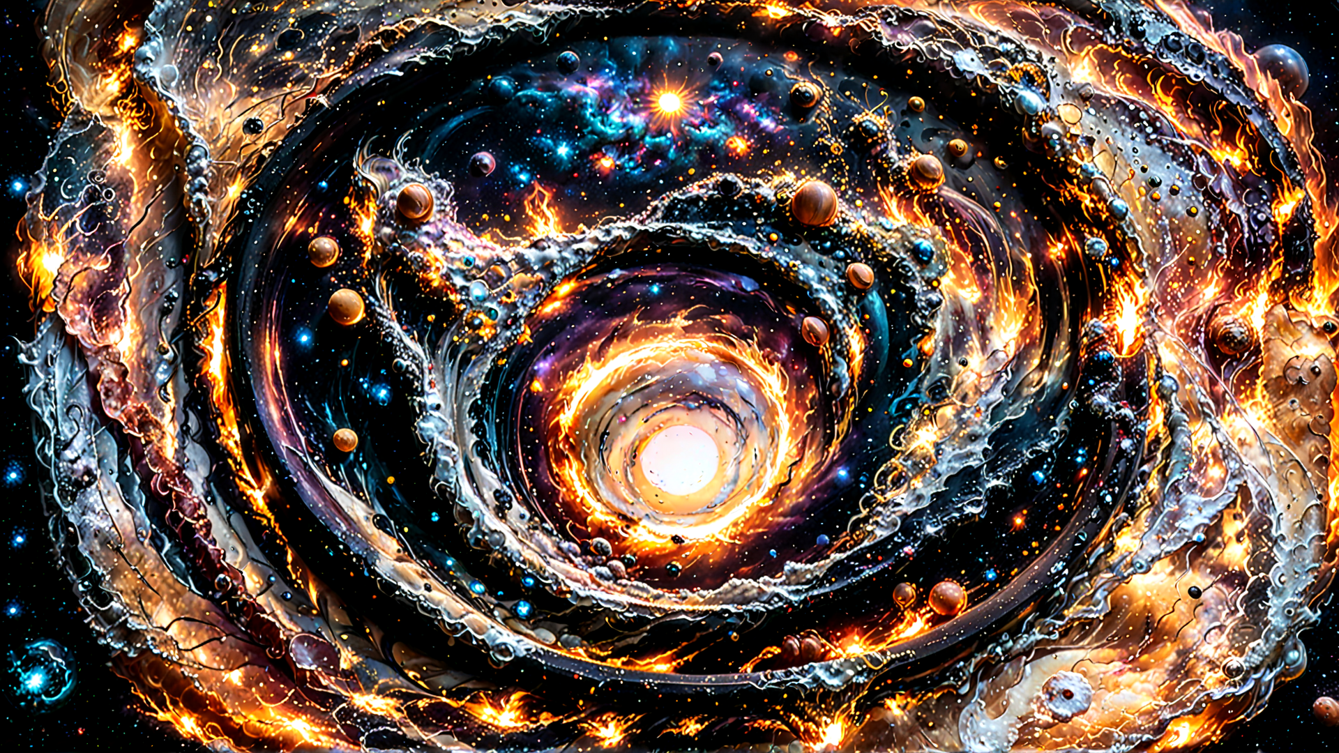 AI generated wallpaper featuring galaxy, universe, space