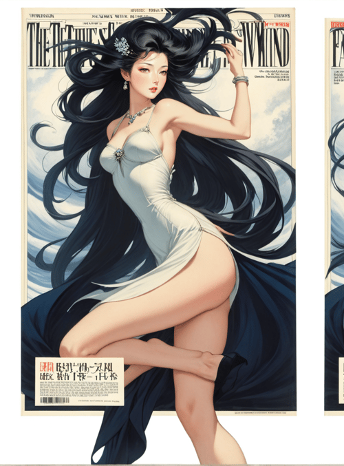 woman, magazine, wind