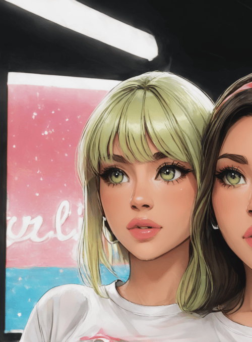 girls, friends, women, twin, sisters, portrait, teens