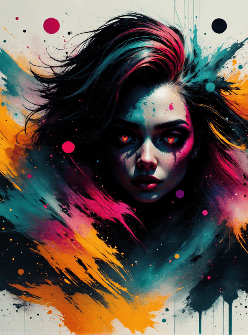 woman, portrait, abstract, art