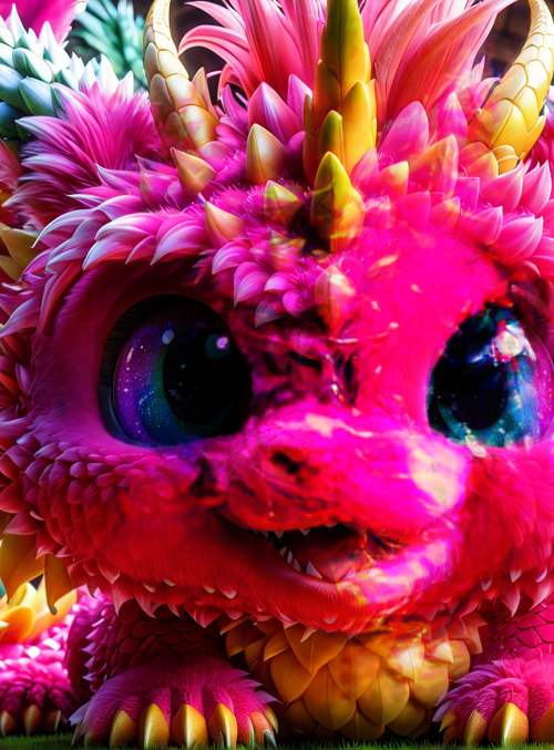 dragon, dragon, pineapple