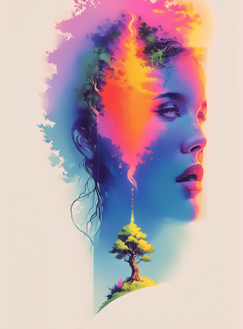 face, tree, nature, silhouette, plants