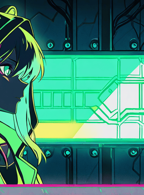 girl, hoodie, neon